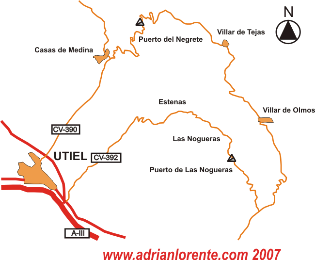Mapa de Utiel-Requena